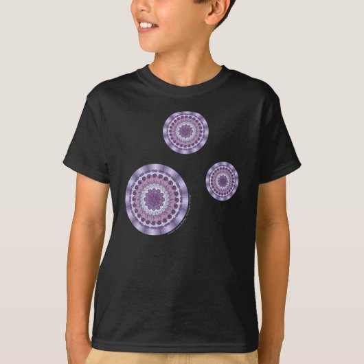 Wind Mandala Kinder und Baby Dark Shirt (Vorderseite)