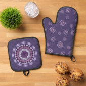 Wind Mandala Ofenhandschuh & Topflappen-Set (Oben Unten)