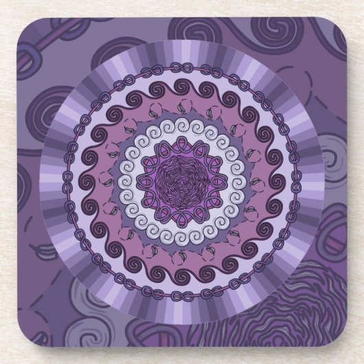 Wind Mandala Square Untersetzer (Vorderseite)