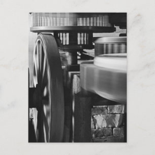Wind Mill Gears in Schwarz/Weiß Postkarte
