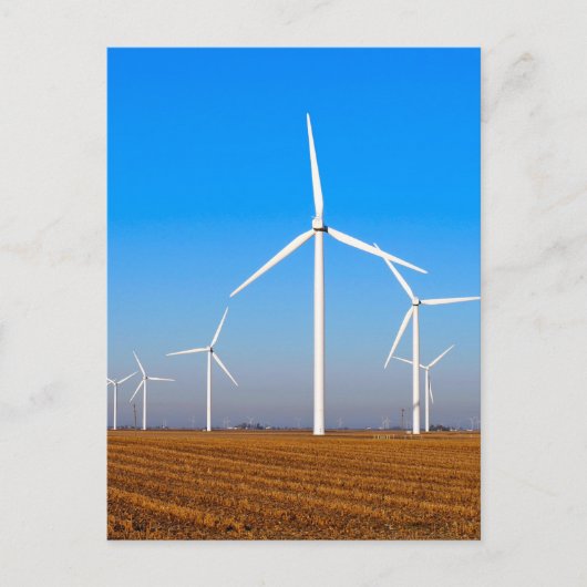 Wind Mill Turbinen Post Card Postkarte (Vorderseite)