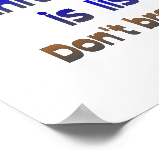 Wind nicht brechen - Universum hört zu Poster (Ecke)