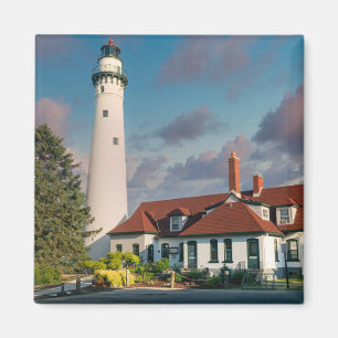 Wind Point Lighthouse am Lake Michigan Magnet