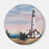 Wind Point Lighthouse Magnet (Vorne)