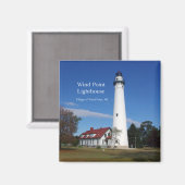 Wind Point Lighthouse-Magnet Magnet (Vorderseite/Rückseite)