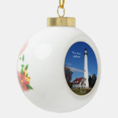 Wind Point Lighthouse-Ornament Keramik Kugel-Ornament (Links)
