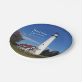 Wind Point Lighthouse Papierplatte Pappteller (Schrägansicht)
