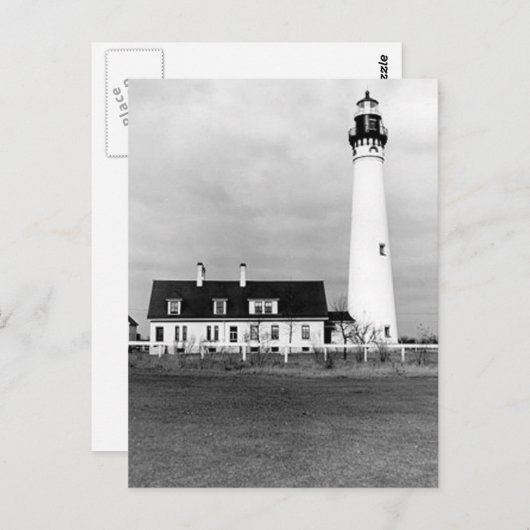 Wind Point Lighthouse Postkarte (Vorne/Hinten)