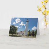 Wind Point Lighthouse Racine Notecard Karte (Gelbe Blume)