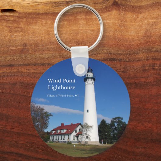 Wind Point Lighthouse Schlüsselkette Schlüsselanhänger (Vorderseite)