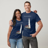 Wind Point Lighthouse Shirt mit weißen Buchstaben (Unisex)