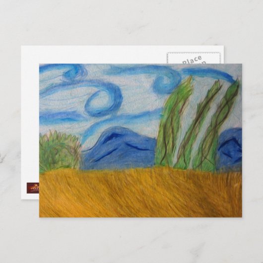 Wind Postkarte (Vorne/Hinten)