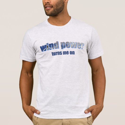 Wind Power dreht sich! T-Shirt (Vorderseite)