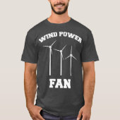 Wind Power Fan Windpark Grafik Umgebung T-Shirt (Vorderseite)
