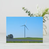 Wind Power Pflanze - Einladung (Stehend Vorderseite)