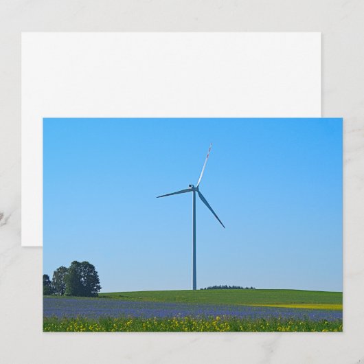 Wind Power Pflanze - Einladung (Vorne/Hinten)