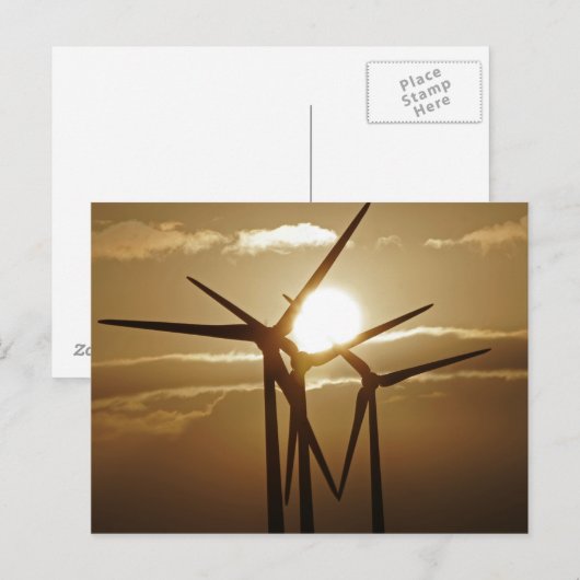 Wind Power Postkarte (Vorne/Hinten)