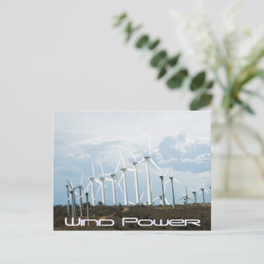 Wind Power Postkarte (Stehend Vorderseite)