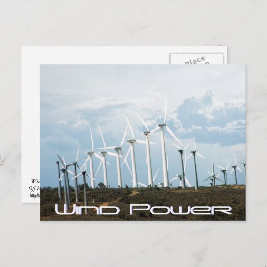 Wind Power Postkarte (Vorne/Hinten)