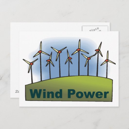 Wind Power Postkarte (Vorne/Hinten)