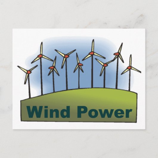 Wind Power Postkarte (Vorderseite)
