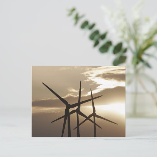 Wind Power Postkarte (Stehend Vorderseite)