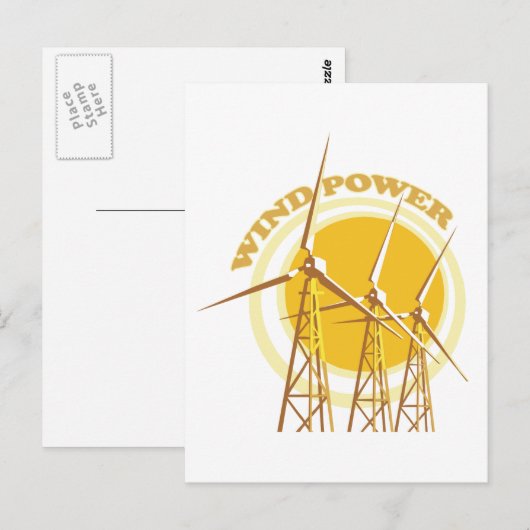 Wind Power Postkarte (Vorne/Hinten)