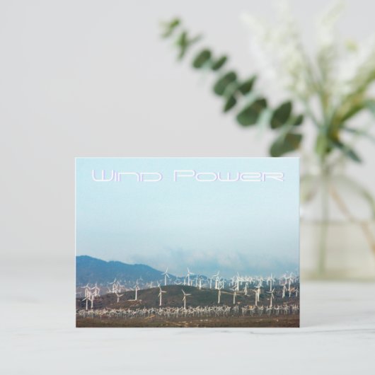Wind Power Postkarte (Stehend Vorderseite)