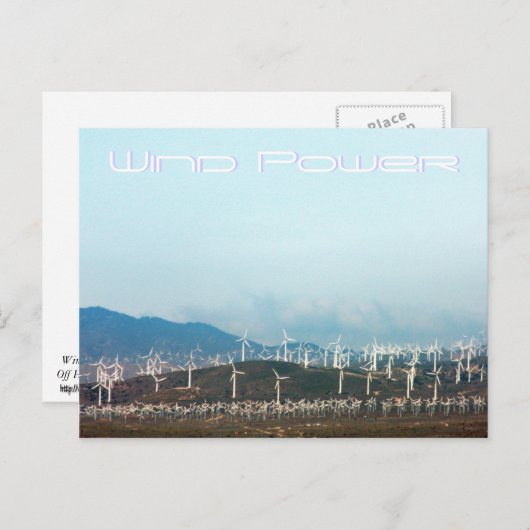Wind Power Postkarte (Vorne/Hinten)