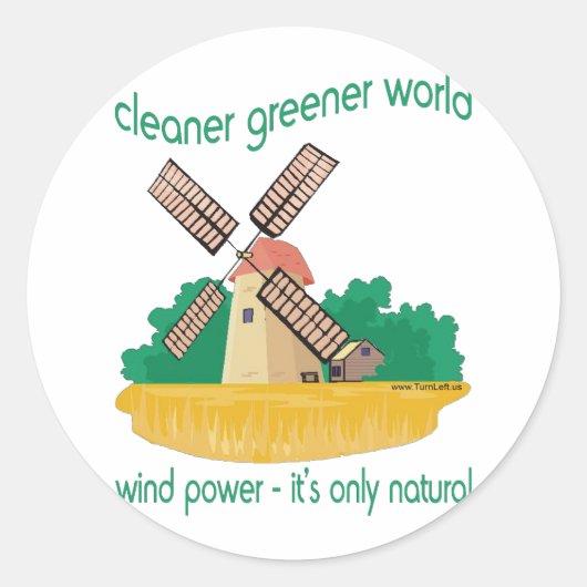 WIND-POWER RUNDER AUFKLEBER (Vorderseite)