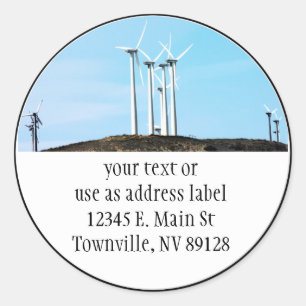 Wind Power Runder Aufkleber