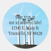 Wind Power Runder Aufkleber (Vorderseite)