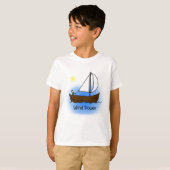Wind-Power-Segelboot - KinderShirt T-Shirt (Vorne ganz)