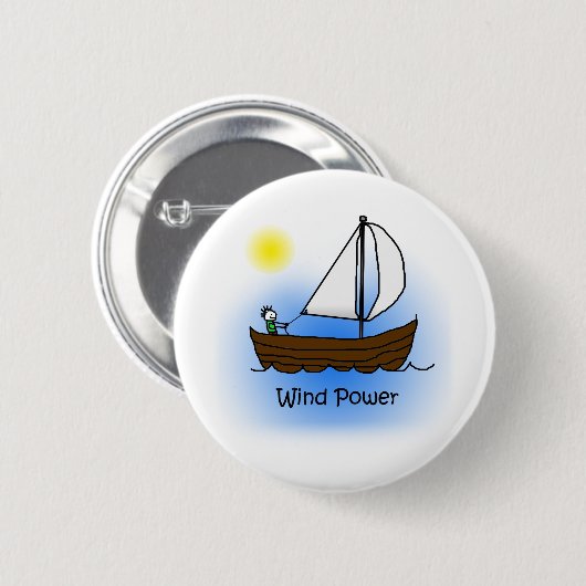 Wind-Power-Segelboot - Knopf Button (Vorne & Hinten)