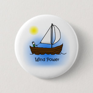 Wind-Power-Segelboot - Knopf Button