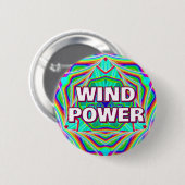 WIND-POWER (Sie können die Wörter ändern) Button (Vorne & Hinten)