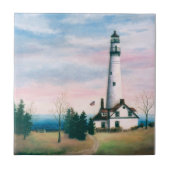 Wind-Punkt-Leuchtturm-Fliese Fliese (Vorderseite)