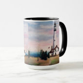Wind-Punkt-Leuchtturm-Tasse Tasse (VorderseiteRechts)