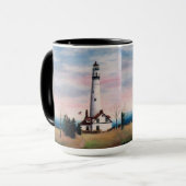 Wind-Punkt-Leuchtturm-Tasse Tasse (Vorderseite Links)