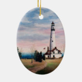 Wind-Punkt-Leuchtturm-Verzierung Keramik Ornament (Hinten)