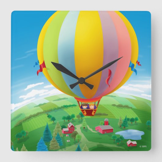 Wind Quadratische Wanduhr (Vorderseite)