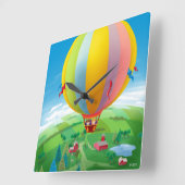 Wind Quadratische Wanduhr (Winkel)