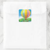 Wind Quadratischer Aufkleber (Tasche)