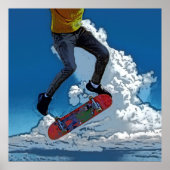 Wind reiten - Skateboarder Poster (Vorne)