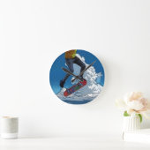 Wind reiten - Skateboarder Poster Runde Wanduhr (Zuhause)