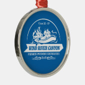 Wind River Canyon (Rafting 2) Ornament Aus Metall (Rechts)
