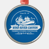 Wind River Canyon (Rafting 2) Ornament Aus Metall (Vorne)