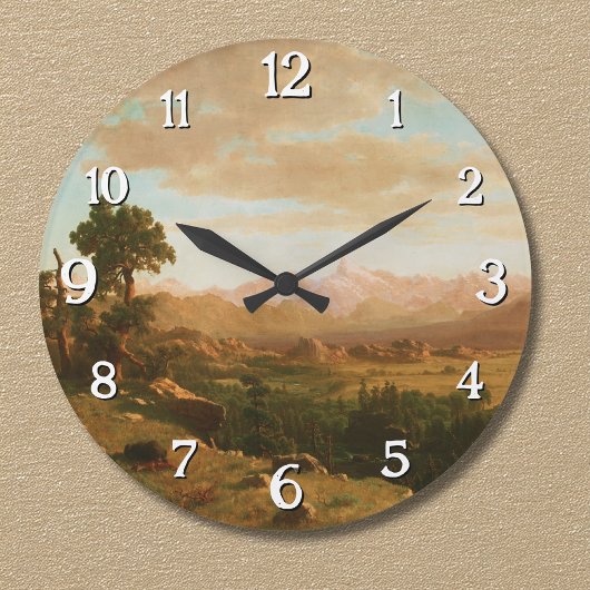 Wind River Country - Albert Bierstadt Große Wanduhr