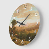 Wind River Country - Albert Bierstadt Große Wanduhr (Winkel)