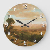 Wind River Country - Albert Bierstadt Große Wanduhr (Vorderseite)